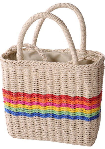 Kadınlar Straw Çanta Tote Omuz Çantaları Şık Tatil Tatil Bej (Yurt Dışından) fırsatları