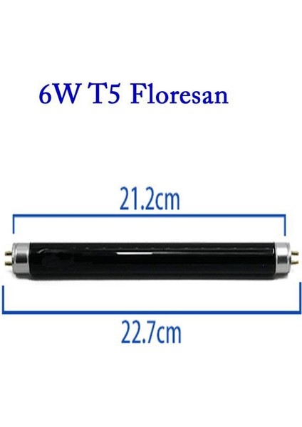 6W T5 Blb Floresan Ampul Mor Işık - Para Makinesi Lambası