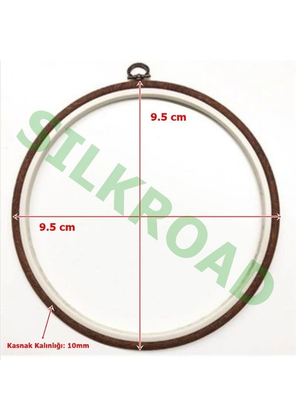 No:1 Yuvarlak Plastik Pano Nakış Kasnağı - 9.5cm - 10MM