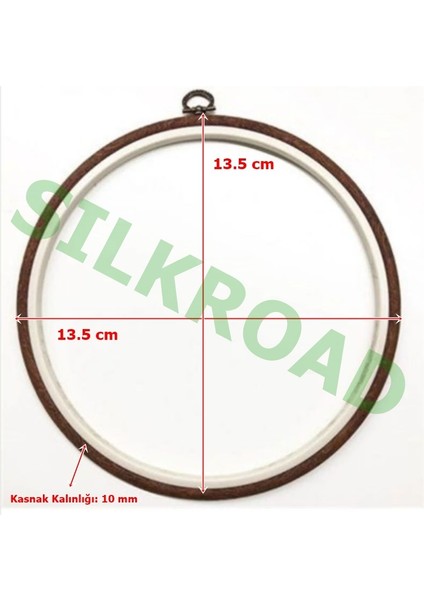 No:2 Yuvarlak Plastik Pano Nakış Kasnağı - 13.5cm - 10MM