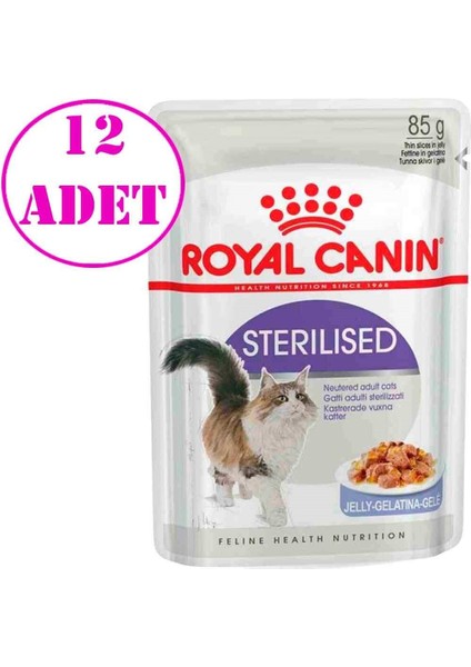 Sterilised jely Yaş Kedi Maması 85 Gr 12 Ad