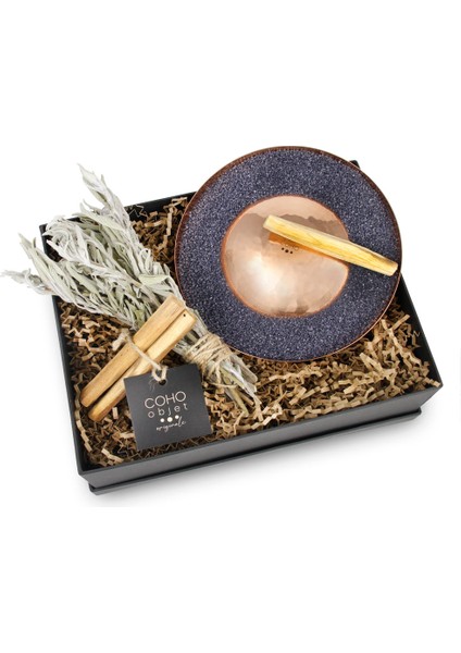 Box Artisan Göbeklitepe Bakır Tütsülük & 3 Palo Santo & Adaçayı Hediye Seti