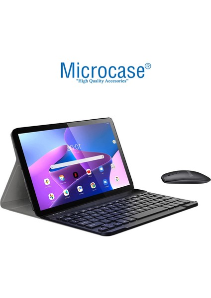 Lenovo Tab M10 Plus 3.nesil TB125FU 10.61 Inç Bluetooth Klavye ve Mouse+Standlı Kılıf Bkk6