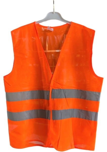 Reflektörlü Yelek Turuncu Çırtlı Xl