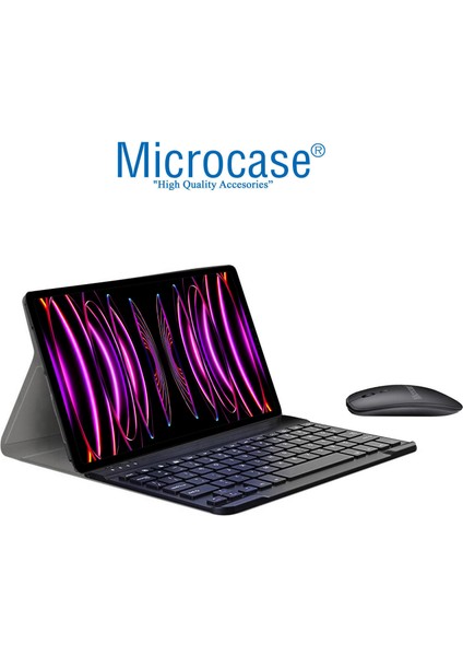 iPad Pro 11 M2 2022 Bluetooth Klavye ve Mouse + Standlı Kılıf - Bkk6