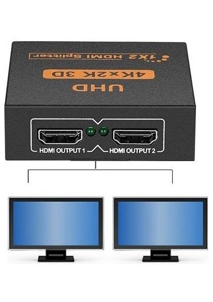2 Port UHD 4K HDMI Switch Ekran Monitör Splitter Çoklayıcı Çoğaltıcı