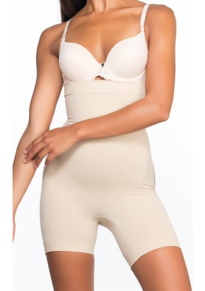 Emay Basen Açık Boxer Kadın Korse 2033 Ten