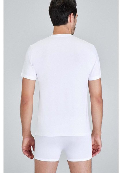 James 2'Li Modal Yuvarlak Yaka T-Shirt