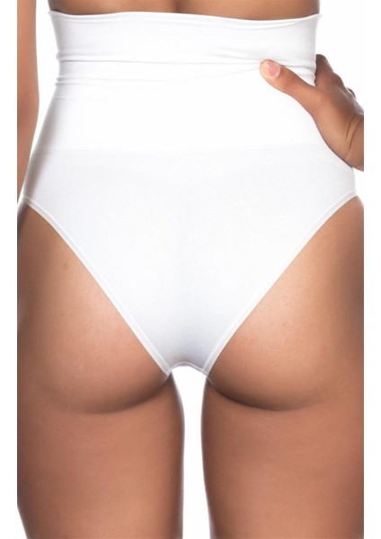Emay Dikişsiz Çift Kat Brasil Slip Korse 2039 Beyaz fiyatları