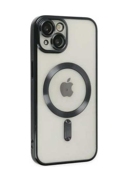 Kamera Korumalı iPhone 14 6.1inç Magsafe Uyumlu Silikon Kılıf, Lazer Çerçeveli, Darbe Emici
