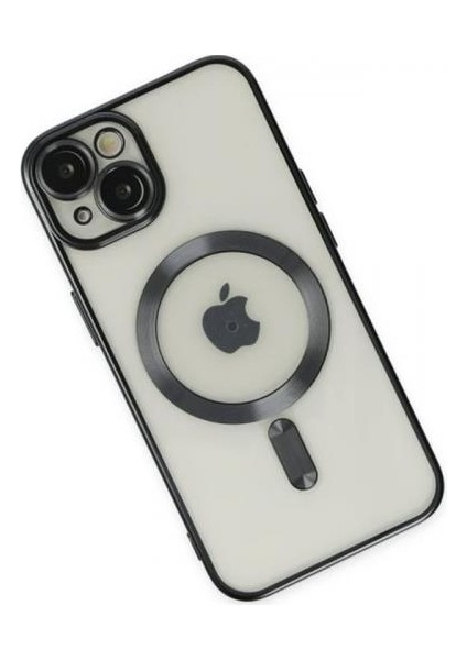 Kamera Korumalı iPhone 14 6.1inç Magsafe Uyumlu Silikon Kılıf, Lazer Çerçeveli, Darbe Emici
