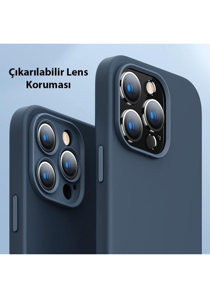 Güçlü Magsafe Özellikli Kamera Korumalı iPhone 14 Pro Max Kılıf ve Ekran Koruyucu Set