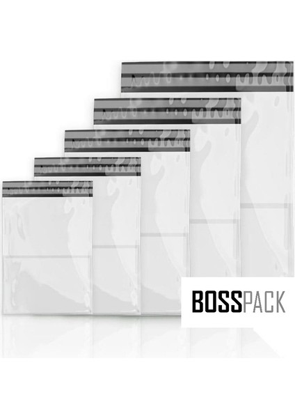 Pack Ekonomik Kargo Poşeti (30X38+5 Cm) Cepli Kargo Poşeti (100 Adet)