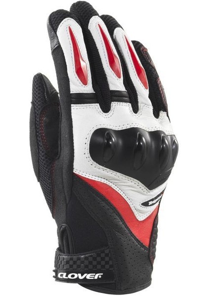 Raptor - 3 Korumalı Motosiklet Eldiveni (Siyah / Kırmızı)