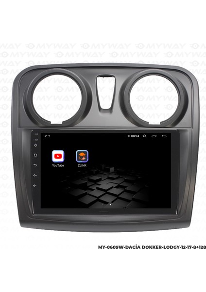 Dacia Lodgy Android Multimedya Carplay Navigasyon Ekran - 8gb RAM+128 GB HDD - Myway fiyatları