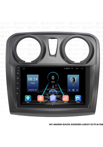 Dacia Lodgy Android Multimedya Carplay Navigasyon Ekran - 8gb RAM+128 GB HDD - Myway indirimleri