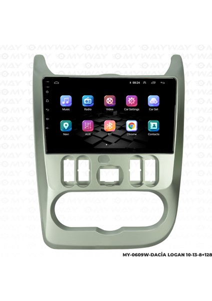 Dacia Logan Android Multimedya Carplay Navigasyon Ekran - 8gb RAM+128 GB HDD - Myway modelleri