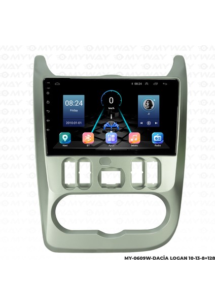 Dacia Logan Android Multimedya Carplay Navigasyon Ekran - 8gb RAM+128 GB HDD - Myway indirimleri