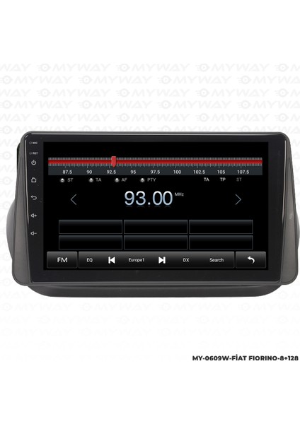 Fiat Fiorino Android Multimedya Carplay Navigasyon Ekran - 8gb RAM+128 GB HDD - Myway