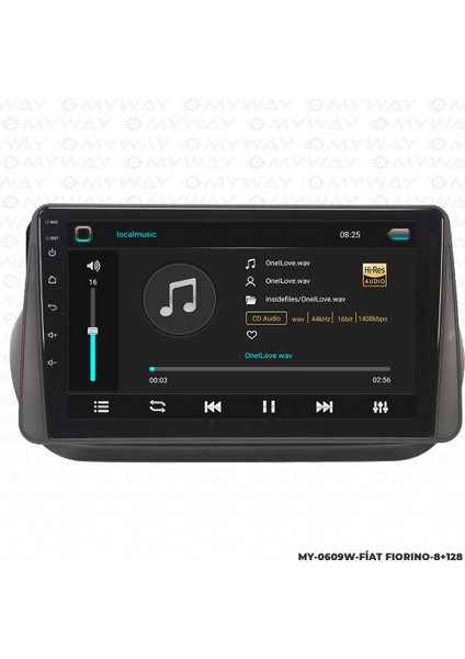 Fiat Fiorino Android Multimedya Carplay Navigasyon Ekran - 8gb RAM+128 GB HDD - Myway