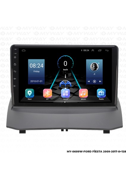 Ford Fiesta Android Multimedya Carplay Navigasyon Ekran - 8gb RAM+128 GB HDD - Myway