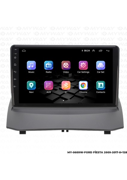 Ford Fiesta Android Multimedya Carplay Navigasyon Ekran - 8gb RAM+128 GB HDD - Myway