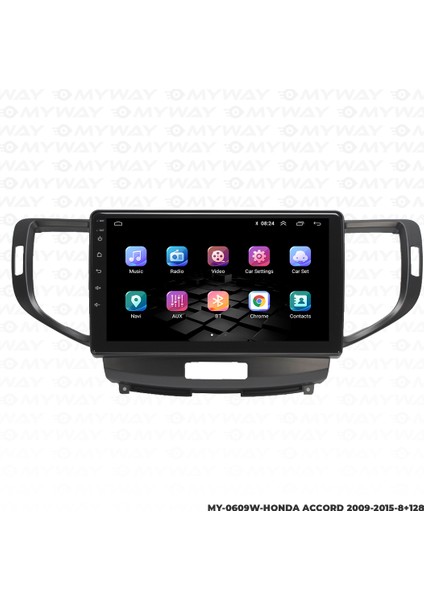 Honda Accord Android Multimedya Carplay Navigasyon Ekran - 8gb RAM+128 GB HDD - Myway