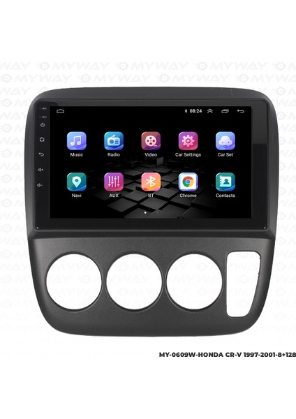 Honda Cr-V Android Multimedya Carplay Navigasyon Ekran - 8gb RAM+128 GB HDD - Myway modelleri