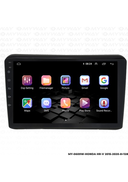 Honda Hr-V Android Multimedya Carplay Navigasyon Ekran - 8gb RAM+128 GB HDD - Myway modelleri