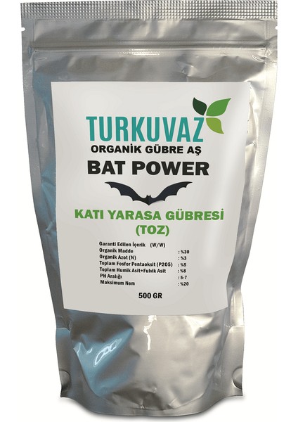 Organik Bat Power Mikron Toz Yarasa Gübresi 500 Gr.