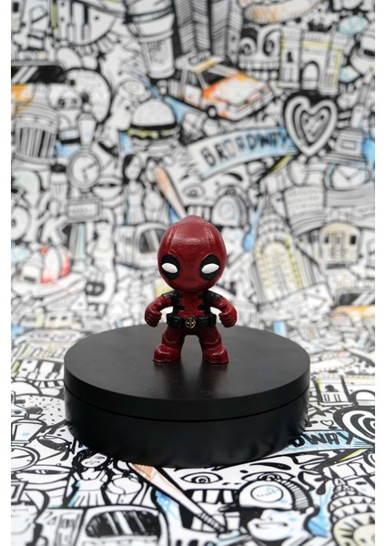 Mini Sevimli Deadpool Masaüstü Figür Biblo (8 Cm)