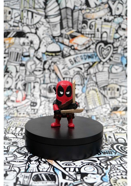 Mini Sevimli Deadpool Masaüstü Figür Biblo (8cm)