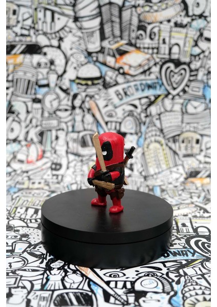 Mini Sevimli Deadpool Masaüstü Figür Biblo (8cm)