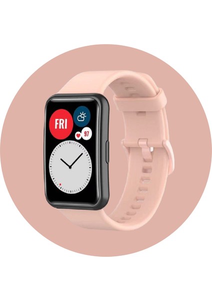 Huawei Watch Fit 2 Kordon Delikli Kordon Tasarım Yumuşak Esnek Silikon Akıllı Saat Kordon