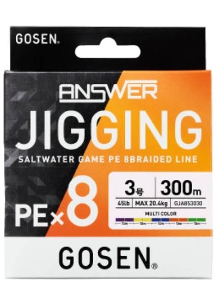Jigging Answer Pe 8 Örgü Jig ve Tai Rubber Ipi 300MT Multi