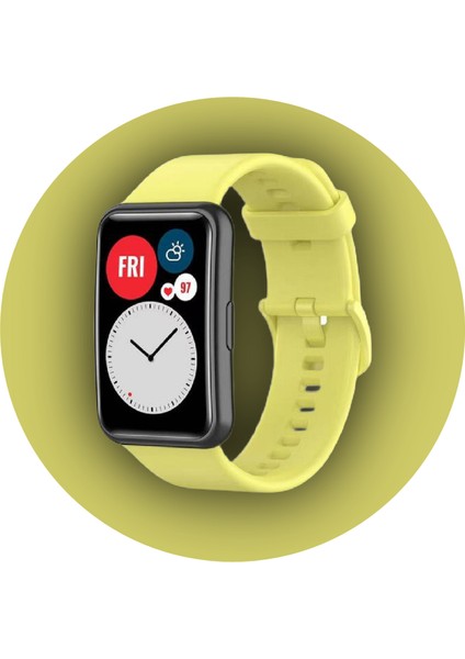 Huawei Watch Fit 2 Kordon Delikli Kordon Tasarım Yumuşak Esnek Silikon Akıllı Saat Kordon