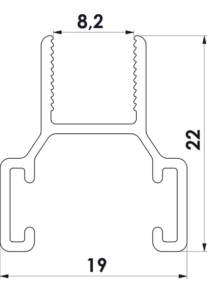 Cam Balkon Ara Fitil Büyük H - Aluminyum Fitil H - Cam Ara profili H 8 mm 1mt. fiyatları