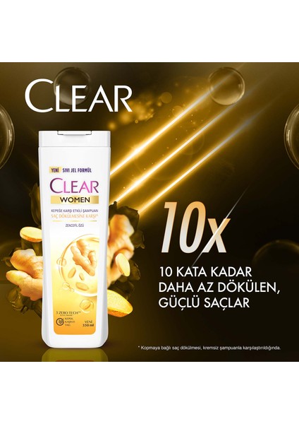 Women Kepeğe Karşı Etkili Şampuan Zencefil Özü 350 ml + 180 ml