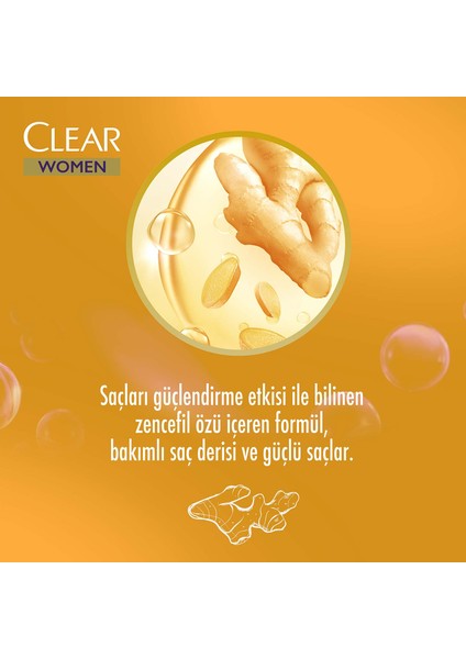 Women Kepeğe Karşı Etkili Şampuan Zencefil Özü 350 ml + 180 ml