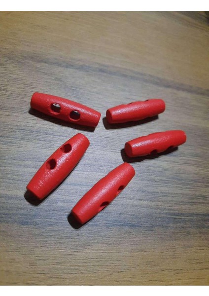 Imren Düğme Renkli Tahta 3 cm 1 Paket 10 Adet