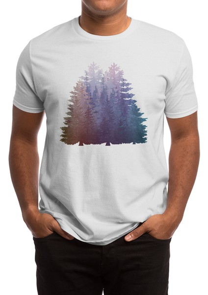 My Misty Secret Forest Pine Trees Beyaz Spor Tişört