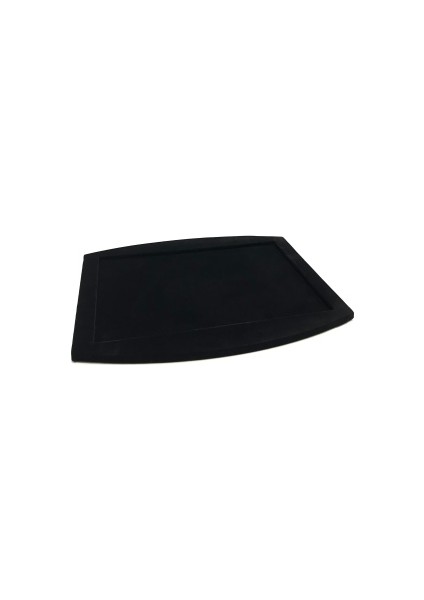 Yerli Üretim Süet Kumaş Siyah Renk 34/24 cm Kolye Ucu Küpe Yüzük Takı Servis Sunum Tablası