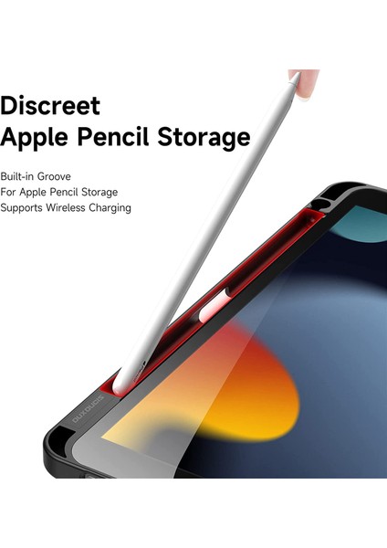 MTK Moveteck Apple Ipad Pro 11 3. ve 4. Nesil Tablet Kılıfı Şeker Renkli Kalem Yuvalı Smart Standlı Crystal Şeffaf