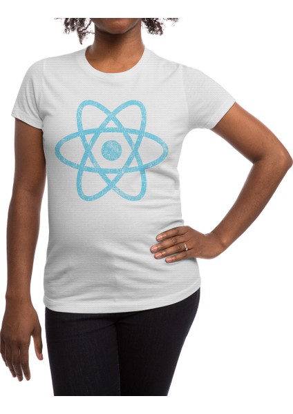 Vintage Reactjs React Js Javascript Framework Beyaz Spor Tişört