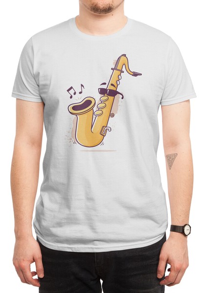Smooth Jazz Beyaz Spor Tişört