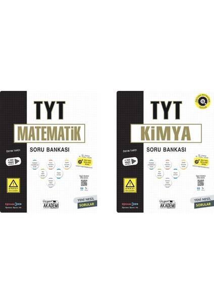 Üçgen Akademi TYT Matematik + Kimya Soru Seti 2 Kitap 2023