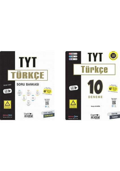 Üçgen Akademi TYT Türkçe Soru + Deneme Seti 2 Kitap 2023