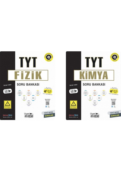 Üçgen Akademi TYT Fizik + Kimya Soru Seti 2 Kitap 2023