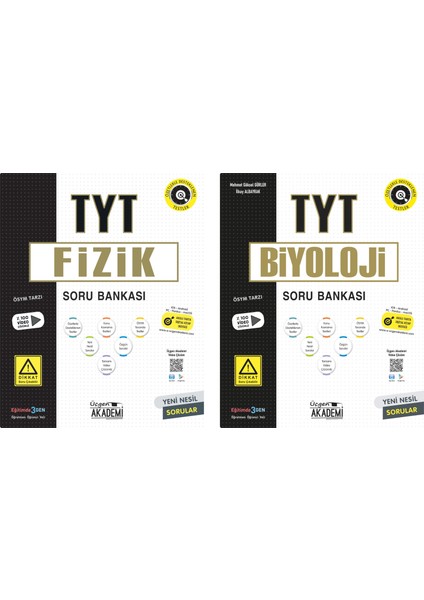 Üçgen Akademi TYT Fizik + Biyoloji Soru Seti 2 Kitap 2023