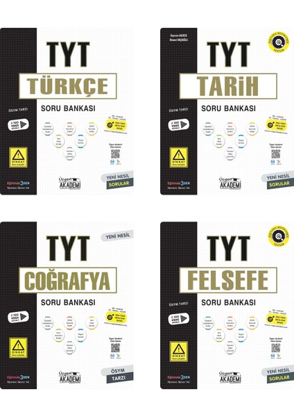 Üçgen Akademi TYT Türkçe + Tarih + Coğrafya + Felsefe Soru Seti 4 Kitap 2023